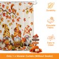thumbnail image 3 of Orange Gnomes Fall Shower Curtains for Bathroom, Pumpkins Maple Leaf Thanksgiving Waterproof Fabric Shower Curtain, Decorative Bathroom Curtain for Bathtub, 72"x84", No Hooks Included, 3 of 9