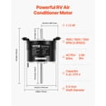 thumbnail image 4 of VEVOR 1/5HP RV AC Fan Motor AC115V 2.6A 1650RPM Single Phase with 5uf/370V Capacitor, 4 of 9