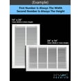 thumbnail image 5 of 20"" X 14 Steel Return Air Filter Grille for 1"" Filter - Fixed Hinged - HVAC Duct Cover - Flat Stamped Face - White [Outer Dimensions: 22 5/8"" X 16 5/8""], 5 of 5