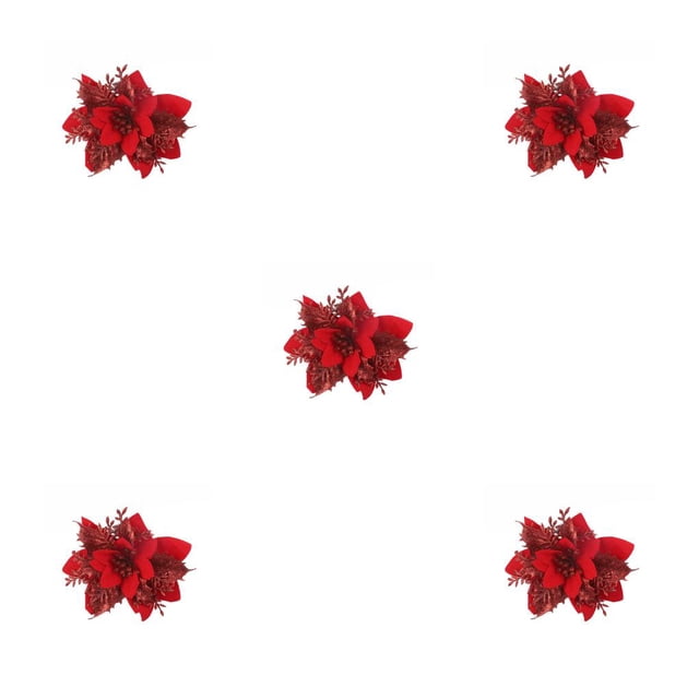 Injueey Ornamento de la casa de campo de la decoración de la simulación artificial de la flor de la Navidad Type2 NO2