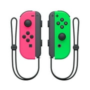 Switch Wireless Controllers with Hand Strap Replacement Wireless Gamepad Joy-con Dual Vibration (Pink&Green)