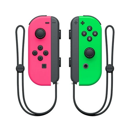 Switch Wireless Controllers with Hand Strap Replacement Wireless Gamepad Joy-con Dual Vibration (Pink&Green)