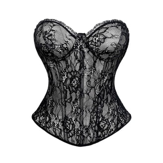 Vintage Renaissance Floral Underbust Corset Belt Women Black Size 6 Hvyesh Women Floral Underbust Corset Belt Lacing Up Waist  main image 4