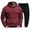 Wine, variant on Yievot Tracksuits for Men 2 Piece Fleece Outfits Winter Thermal Hoodie Crewneck Sweatshirt & Joggers Sweatpants Sweatsuit Set