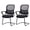 2 Pack Black, variant on GVN Mesh Ergonomic Computer Chair with Comfy Arms and Lumbar Support, Home Office Desk Chairs with No Wheels for Home Conference Room, Bedroom, Home Office, Living Room, Black