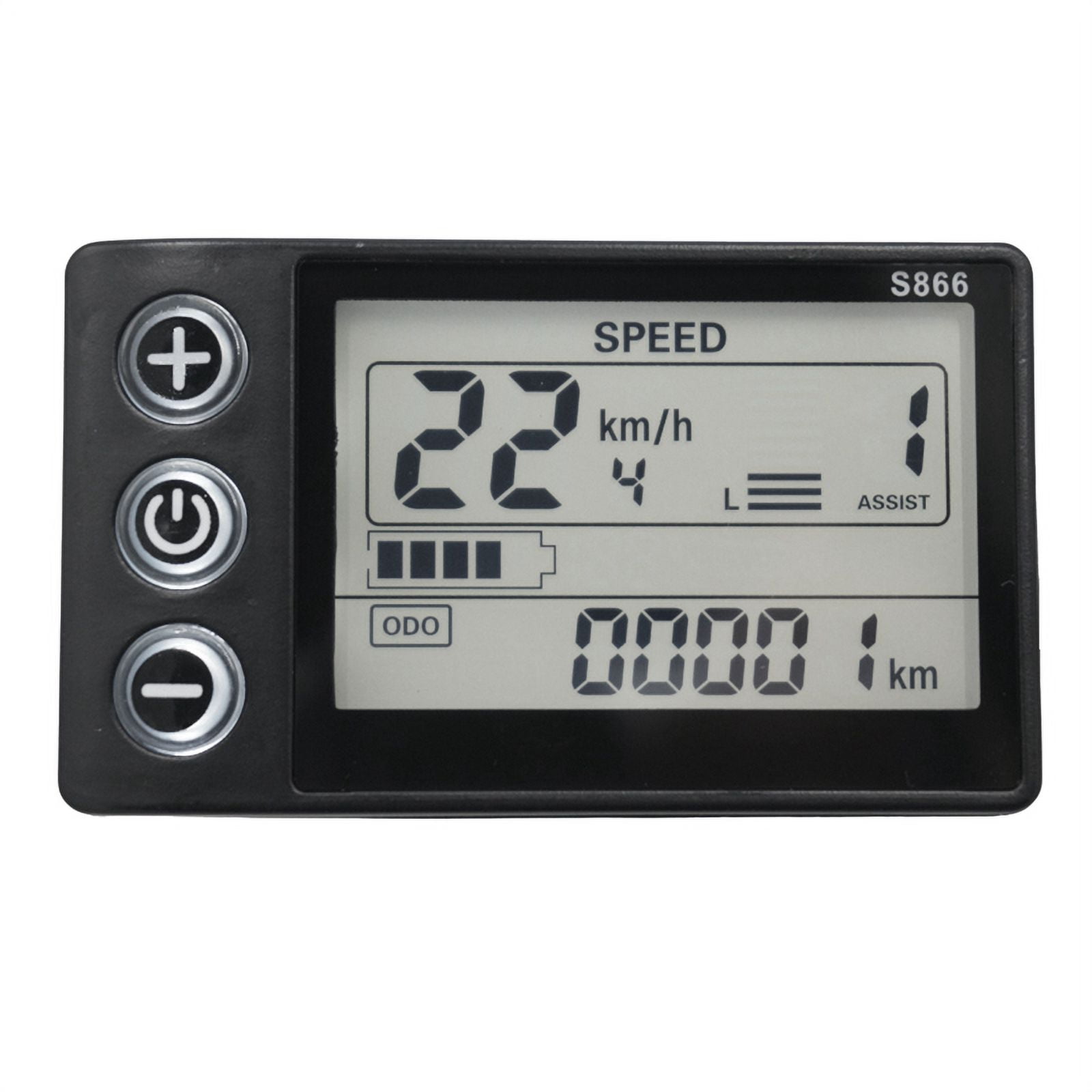 Écran LCD S866 Compteur LCD 24V 36V 48V Panneau de Commande de Vélo électrique avec Prise SM pour Vélo électrique Scooter Bricolage