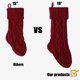 thumbnail image 5 of Kits de calcetines navideños tejidos en cable Color sólido Blanco Marfil Decoraciones clásicas 18", juego de 2 Vhermosa LT347-1, 5 of 6