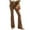 Brown, variant on Frostluinai Flare Jeans for Women High Waist Crossover Denim Pants Solid Slim Fit Bootcut Jean Pants Stretchy Y2K Flare Jeans with Pocket