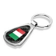 thumbnail image 2 of Italy National Flag Real Black Carbon Fiber Chrome Metal Teardrop Key Chain, 2 of 6