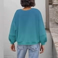 thumbnail image 3 of Women's Oversize Sweatshirts Gradient Color Pullover Loose Round Neck Drop Shoulder Long Sleeve Top Cropped Autumn and Winter Fashion Clothing Y2K Outfits, 3 of 5
