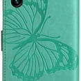 thumbnail image 2 of Dteck Galaxy A13 5G Case, Samsung A13 5G Wallet Case PU Leather Elegant Embossed Magnetic Cover with Flip Kickstand Card Holder Cover for Samsung Galaxy A13 5G Big Butterfly, Green, 2 of 4