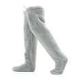 thumbnail image 1 of GUOOL Chaussettes Hautes au-Dessus du Genou Protection Épaisse Chaude Super Douces Gris Clair, 1 of 9