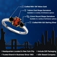 thumbnail image 2 of Gem Stone King 925 Silver and 10K Yellow Gold Red Garnet and Black Diamond Engagement Ring for Women | 1.21 Cttw | Oval 7X5MM | Gemstone January Birthstone | Size 5, 2 of 6
