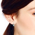 thumbnail image 2 of Little Twinkle Blue Star Cubic Zirconia Sterling Silver Post Drop Earrings, 2 of 4