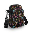 thumbnail image 3 of HELLHERO Polyester Small Crossbody Purse Double Deck Travel Crossbody Purse for Travel Daily Use, Skull and Moon Pattern, 3 of 7