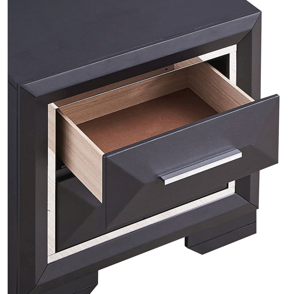 Glory Furniture Liverpool Nightstand in Black Color