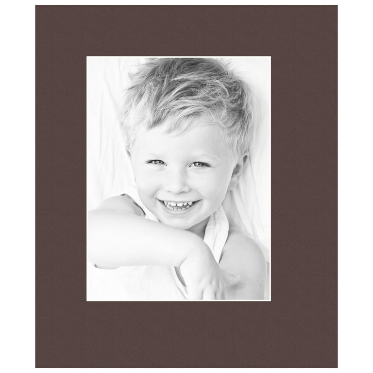 White on Black Double Photo Mat 10x12 for 8x10 Photos - Fits 10x12 Frame 