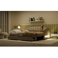 thumbnail image 4 of FFZ Twin XL to King Extendable Upholstered Daybed with Drawers, Beige, 4 of 13