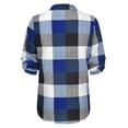 thumbnail image 5 of Women Long Sleeve Blouse V Neck Shirt Lady Plaid Shirt Autumn Checked Baggy T Shirt Tops Blouse Size S-3XL, 5 of 6