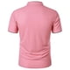 thumbnail image 3 of Camisas de Golf de los Hombres de Color Sólido 3 Botones Se Levantan Cuello, Manga Corta de Poliéster Transpirable para Oficina, Gimnasio Y Desgaste Callejero, 3 of 4