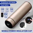 thumbnail image 2 of Liquidation! Contenant Isotherme Mobile en Acier Inoxydable USB, Bouilloire Intelligente, Affichage de la Température LCD Or, 2 of 7