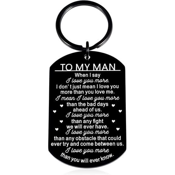 Husband Easter Basket Stuffers One Year Anniversary Keychain Romantic Gift for Husband Boyfriend I Love You Gift for Couple Men Birthday Fathers Day from Wife Girlfriend Engagement Wedding Valentines
