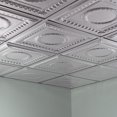 thumbnail image 5 of FASÄDE Rosette Decorative Vinyl 2ft x 2ft Lay in Ceiling Panel in Brushed Aluminum (5 Pack), 5 of 5