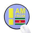 thumbnail image 1 of I Am From Suriname Art Deco Fashion Mouse Pad Desktop Office Round Mat for Computer, 1 of 2