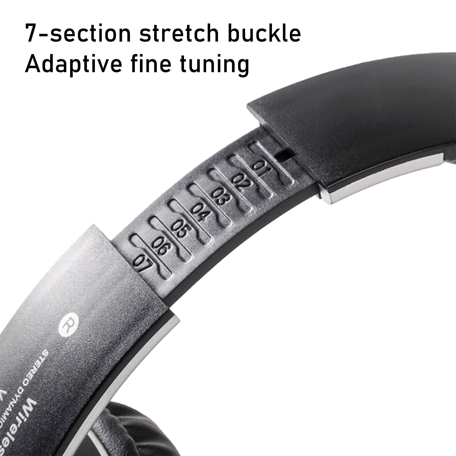 Bluetooth Headphones Over Ear,65H Playtime and 6 EQ Music Modes with Microphone,HiFi Stereo Foldable Lightweight Wireless Headset,Deep Bass for Home Office Cellphone PC Etc.,Black