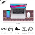 thumbnail image 5 of Long Mouse Pads for Desk,Red Boho Ethnic Geometric Pattern Desk Mats on Top Of Desks, Desk Mouse Pad Extra Large with 3mm Non-Slip Base and Stitched Edge for Gaming,Office,Work,Home 31.5"x11.8", 5 of 6