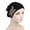 Black, variant on Ludlz Women's Elegant Soft Velvet Turban Beanie with Beaded Flower Hat Chemo Cap Liner for Cancer Hair Loss Ladies