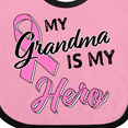 thumbnail image 4 of Inktastic My Grandma is My Hero Breast Cancer Awareness Boys or Girls Baby Bib, 4 of 4