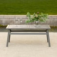 Manor Park Wood Outdoor Coffee Table with Chevron Design, Grey Wash