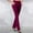Wine, variant on Patlollav Pants Womens Casual Temperament Solid Color Knitted Micro Pull Slim Flare Trousers