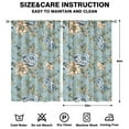 thumbnail image 2 of Subtle Floral Print Curtains 52x84 Inch Blackout Drapes Rod Pocket 2 Panels, Light Control with Style, 2 of 2