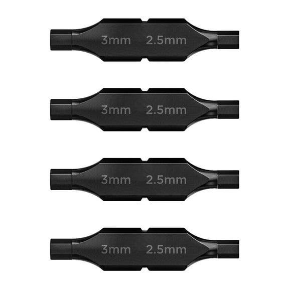 Galvanox Hex 3mm - 2.5mm Double Sided Screwdriver Replacement Bits for Leatherman Multi-tools (4 Pack)