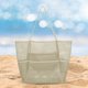 thumbnail image 1 of Bolsa de asas de playa de malla Bolsa de almacenamiento Juguete ños Gran capacidad Cosmética Bolsa de hombro multifunción Bolso para vacaciones blanco Salvador Bolso de playa, 1 of 10