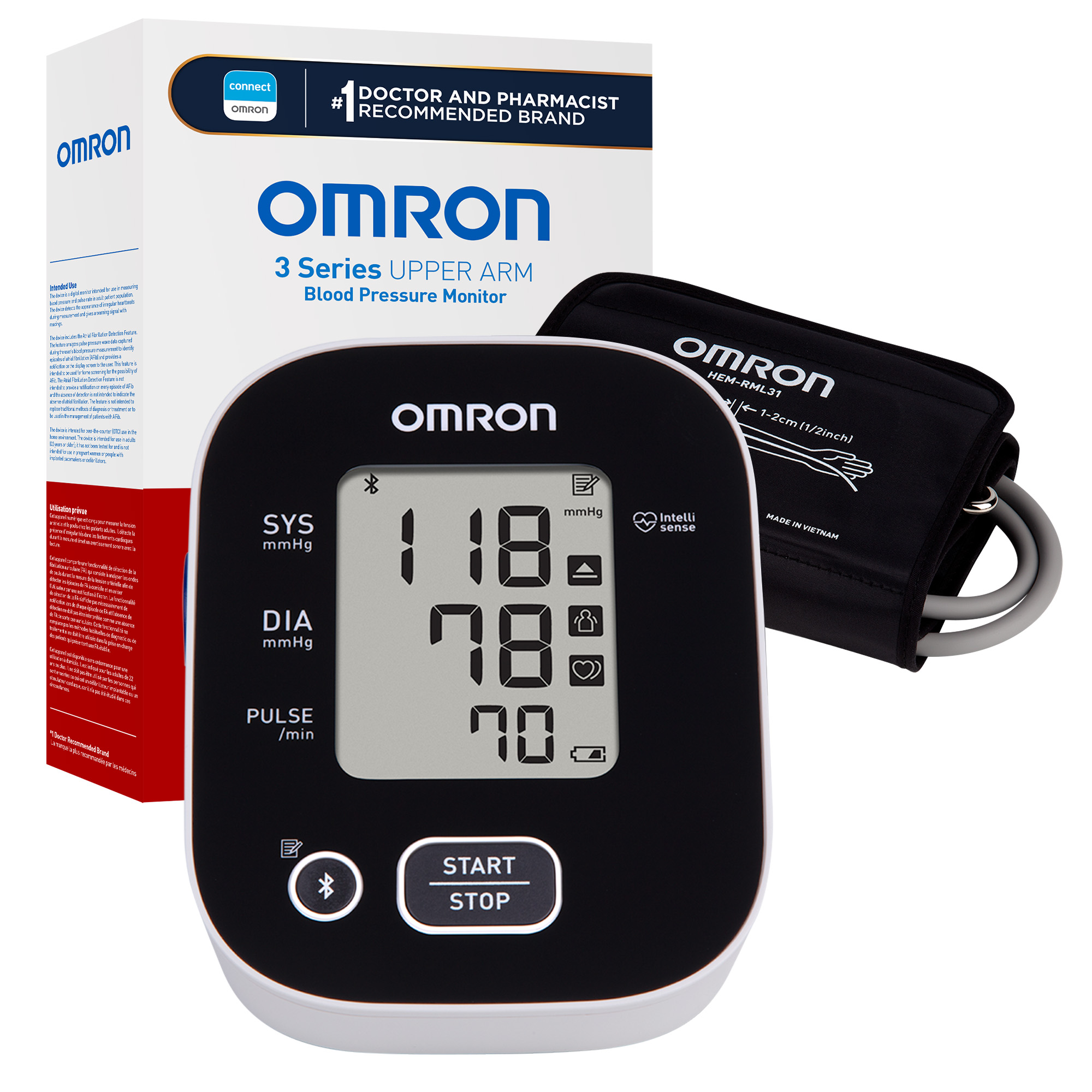 Omron 3 Series Upper Arm Blood Pressure Monitor
