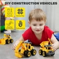Kididdo STEM Take Apart Excavator Toy For Boys Construction Vehicles Gift For Kids Toddlers Age 3-5