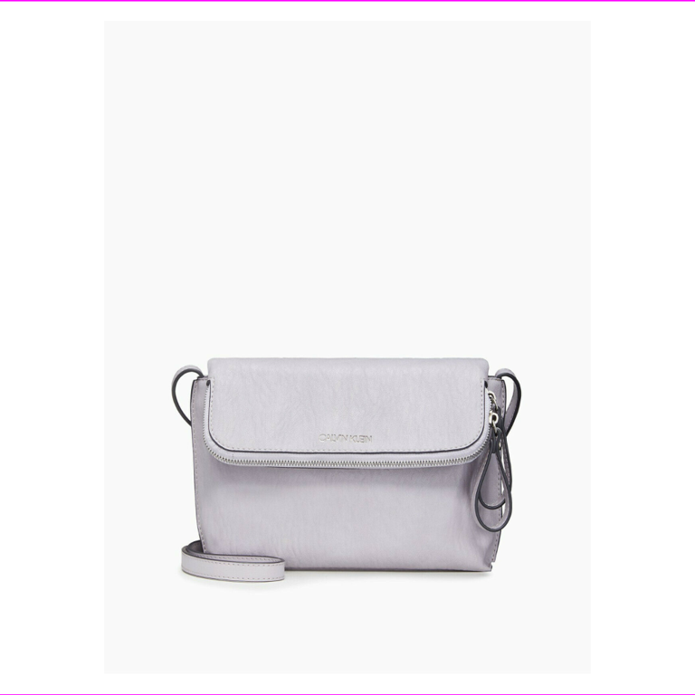 Calvin Klein Elaine Zip Medium Crossbody Bag Dusty Lilac