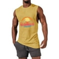 thumbnail image 2 of YUGYXL Man Vests Tops Vest for Mens Crewneck Sport Athletic Beach Hawaiian Cami Tank Tropical Summer Fall Vests Yellow XL, 2 of 5