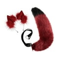 thumbnail image 4 of Faux Queue, Bandeau Facile à Porter, Confortable, Ry Clip Oreilles pour Adulte Cosplay Rouge Noir, 4 of 7