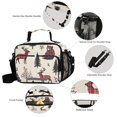 thumbnail image 3 of FORMRS Student Lunch Bag Insulated Reusable Cooler Box with Zipper Pockets, Beige Christmas Plaid, 3 of 9