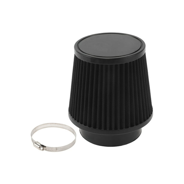 Filtro de aire de motor Unique Bargains 101mm de alto flujo con cabeza de hongo, filtro de admisión de aire frío de montaje en abrazadera con 1 abrazadera negra para automóvil