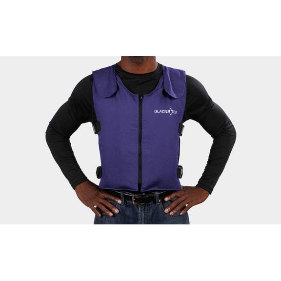 Banox® Cooling Vest with FR3 Flame-Retardant Banox Fabric, includes set of 8 Cooling Packs - Recharges in 30 minutes, Maintains 59 Degrees for up to 2.5 Hours