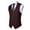Burgundy, variant on Men Black Suit Vest Dress Vests Business Formal Wedding Waistcoat with 3 Pockets for Suit Tuxedo L