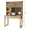 thumbnail image 6 of BALANBO Modern Wooden Kids Desk with Hutch and Bookshelf, Nature, Wood of Ash, 6 of 6