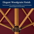 thumbnail image 3 of WYDK 10ft Market Umbrella, Outdoor Sun Shade for Backyard, Deck, Poolside, Table w/Woodgrain Pattern, Easy Tilt & Crank - Burgundy, 3 of 14