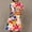 Multicolor 23, variant on Babcutegg Teen Girls' Summer wear Dress, Graphic Pattern Crew Neck A-Line Girls' Dress Multicolor 13-14T