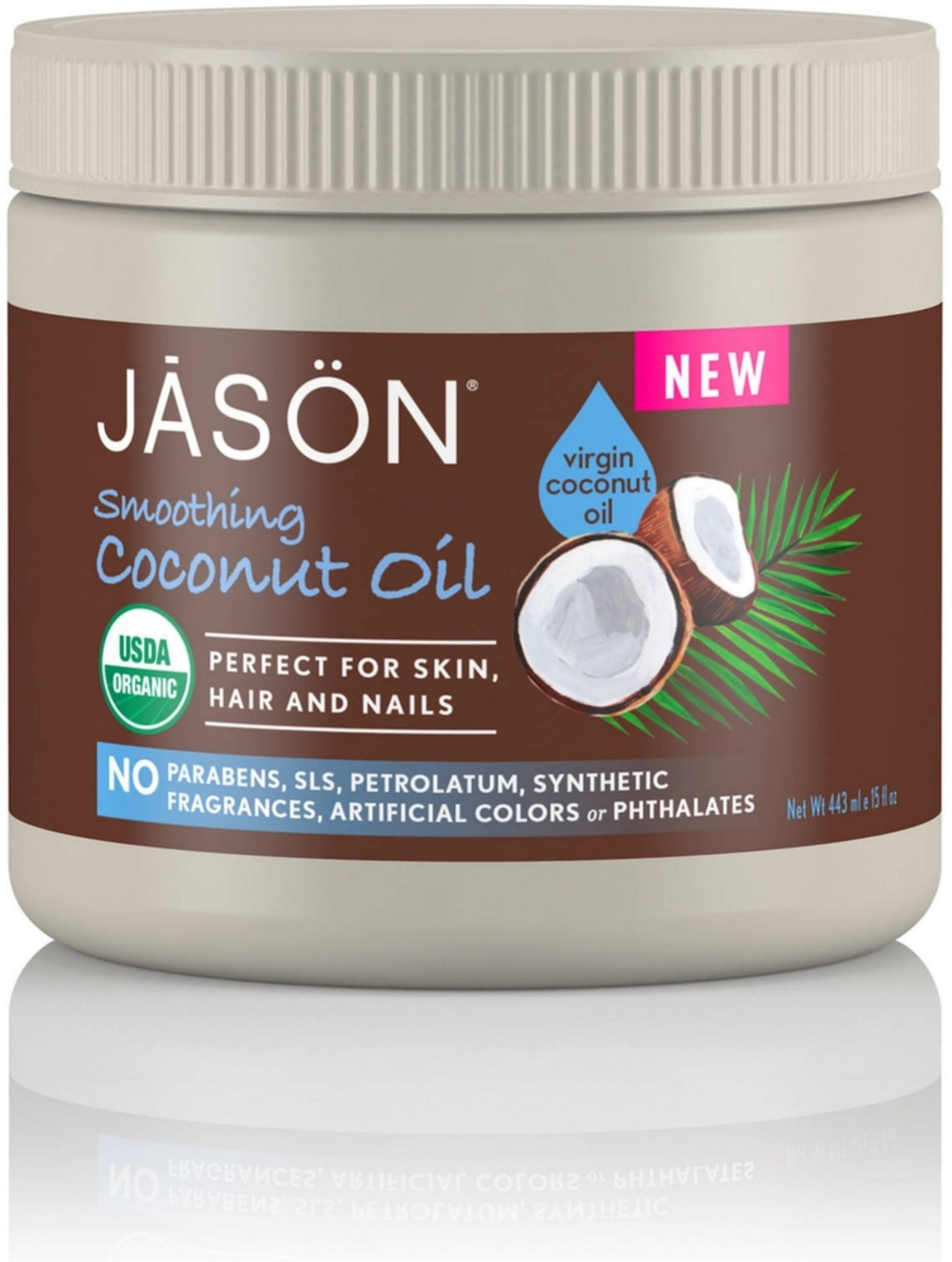 Jason Organic Smoothing Coconut Oil 15 oz (Pack of 2)